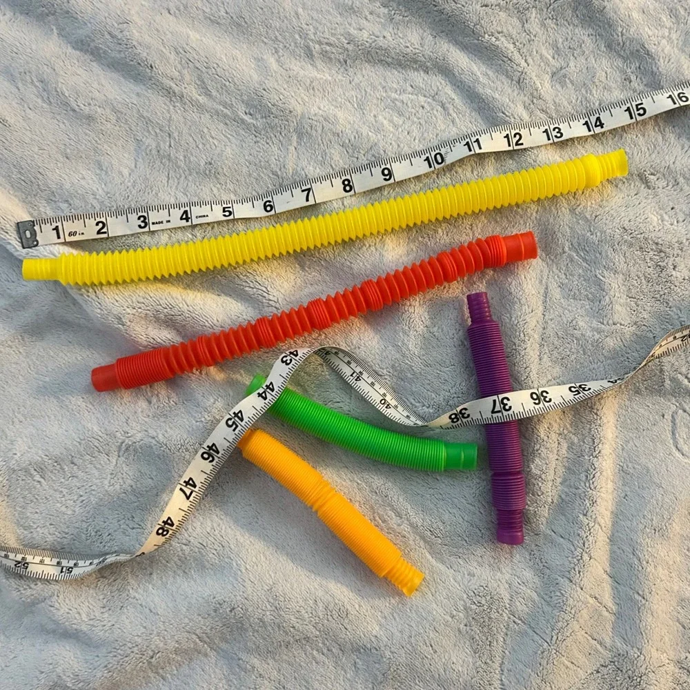 5pc Pop Tube Sensory Fidget Toys Set Colorful Stretch Bendable Tactile Tubes‎